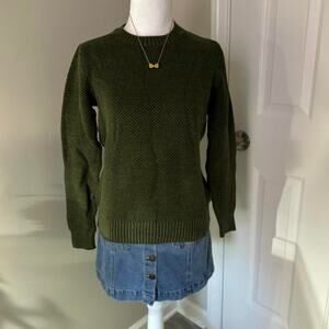 Green knit sweater